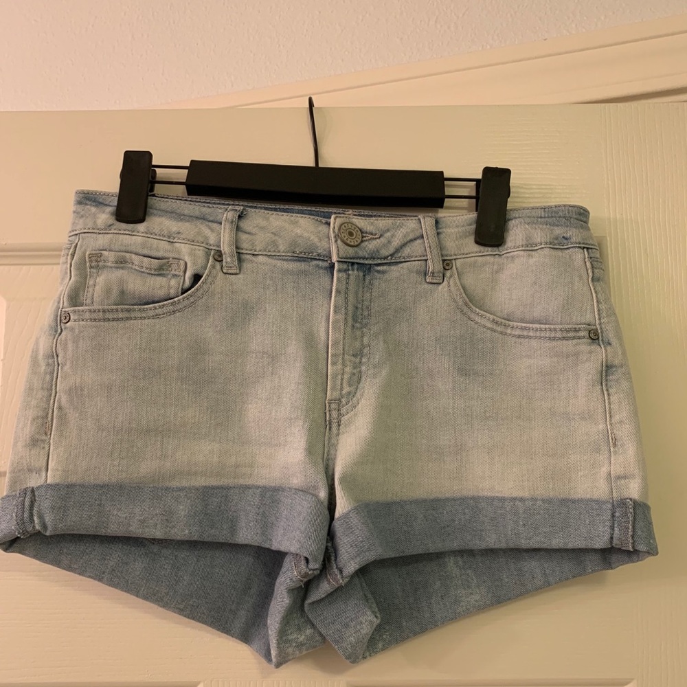 Girl’s 5-pocket stretch denim shirt